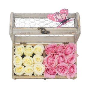 Roses in an elegant container