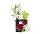 Load image into Gallery viewer, Oriental lilies &amp; green anthuriums arrangement
